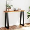 VidaXL Live Edge Console Table 110x35x80 Cm Solid Acacia Wood 353296