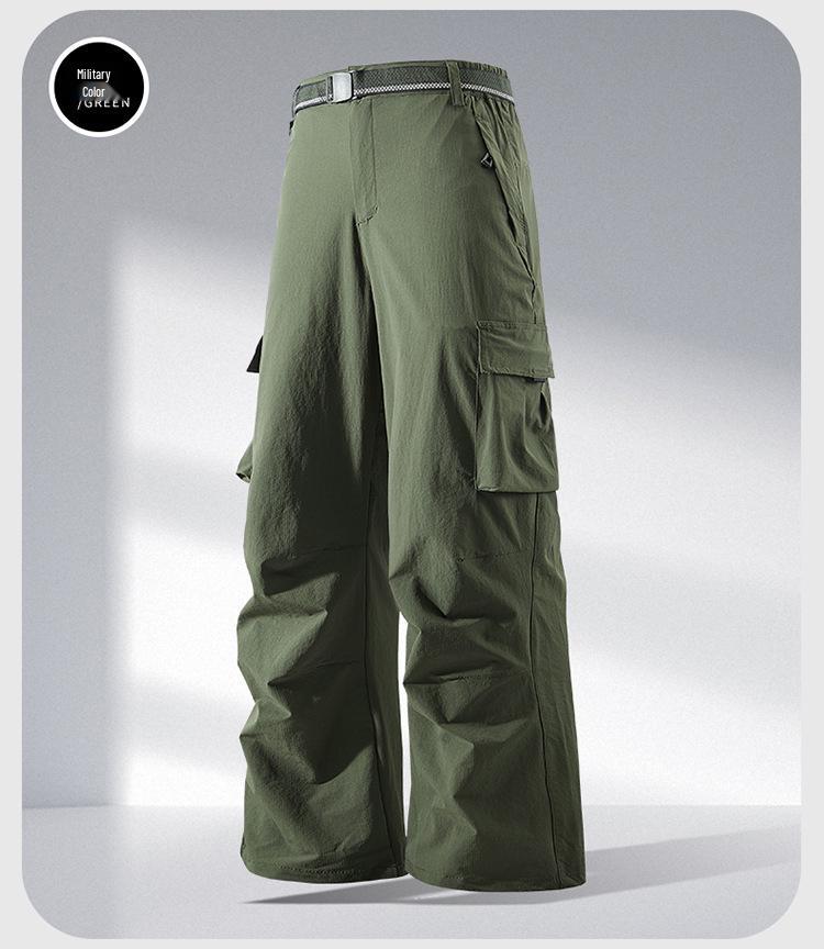 2025 Men's Modern Multi-Pocket Wide-Leg Casual Sports Pants