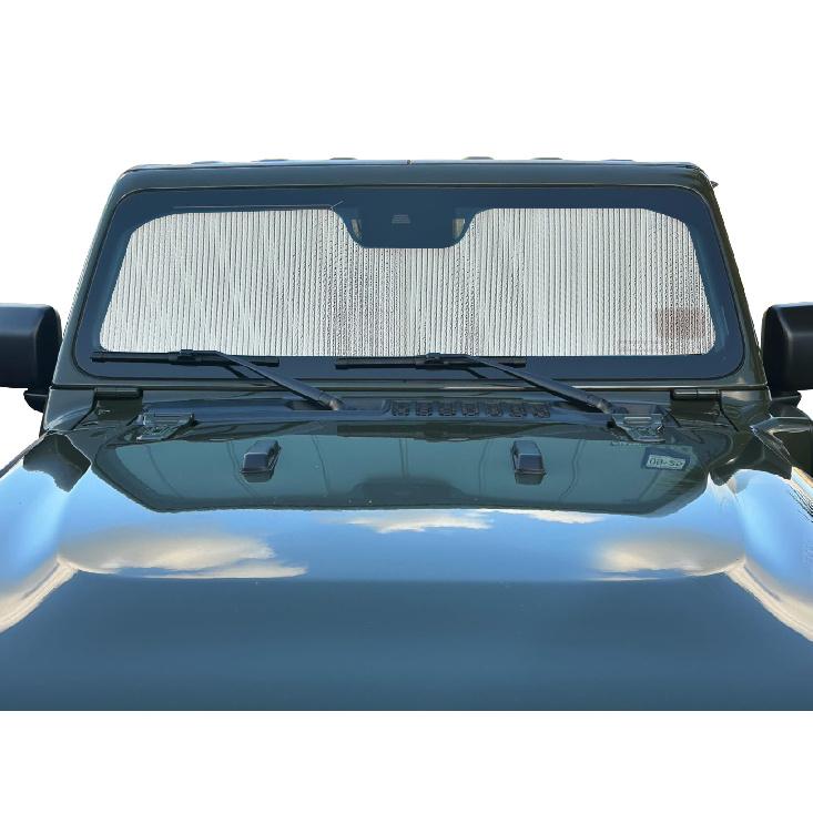 Car Front Windshield Sunshade Sun Visor UV Rays Cover for Jeep Wrangler TJ JK JL Gladiator JT 1997-2026 Up Interior AccessoriesWindshield Sunshades 1