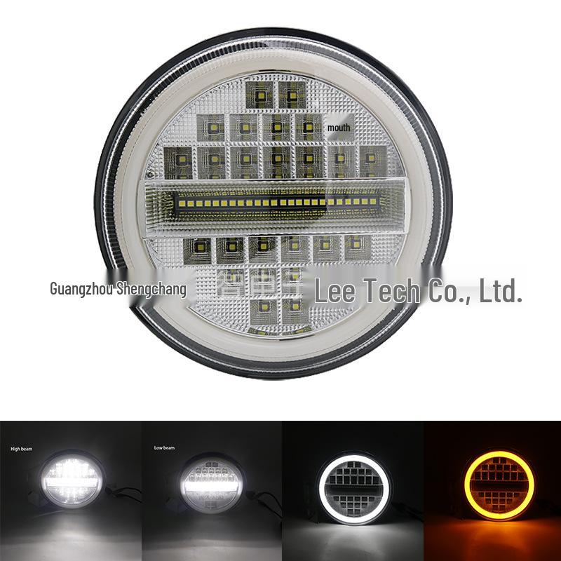 

80W 7 LED Motorcycle Headlight for Wrangler and Car Modifications