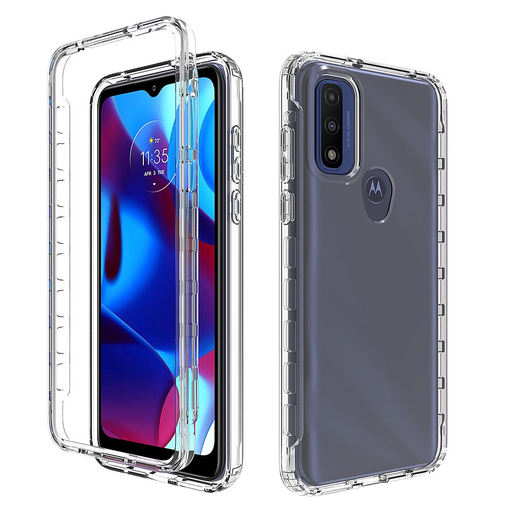 Custodia TPU Sfumato Viola-Blu Per Motorola Moto G52 – Morbida, Antiurto, Con Bordo Rialzato