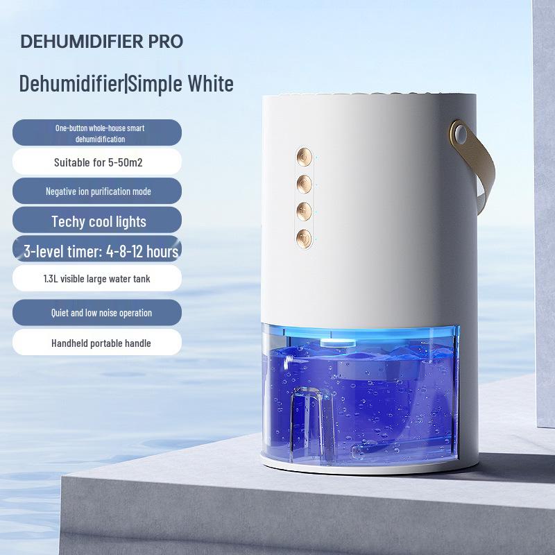 Dezumidificator Silențios Huinan și Purificator de Aer cu Ioni Negativi pentru Casă Dormitor