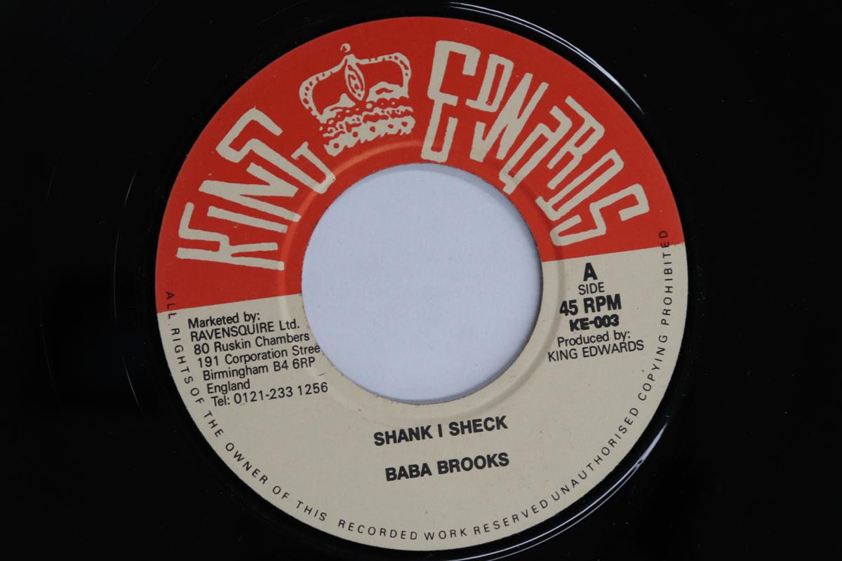 

7inch Record BABA BROOKS / THE UPSETTERS - Shank I Sheck / Scandalising KE003 King Edwards UK Reggae, Ska & Dub Used