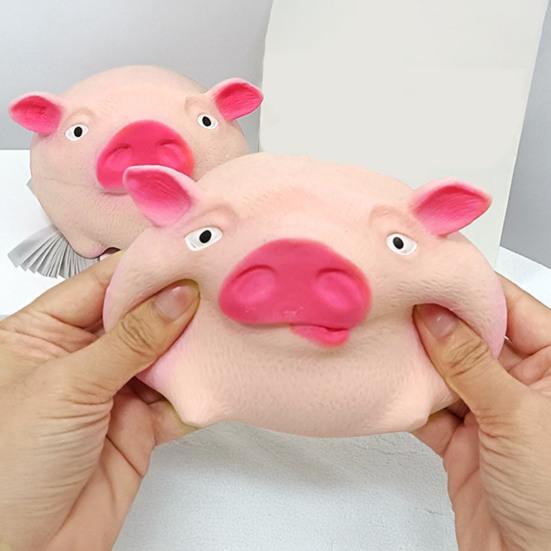 Stress Relief Pig Squeeze Toy Kids Adults Cartoon Pig Sensory Toy Portable