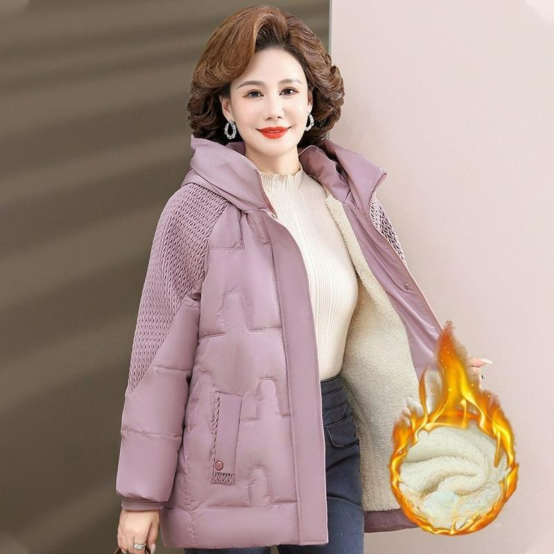 Winter Padded Jacket Ladies's Winter Plus Velvet Thick Padded Jacket Ladies's Down Padded Jacket