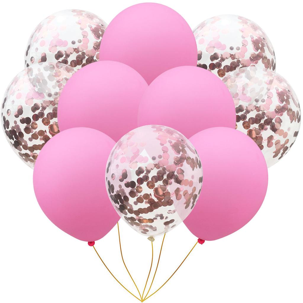 Buy 10pcs Mix Rose Gold Confetti Latex Balloons 12 Inch Party Balloons ...