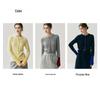 Women's Color Block Cashmere Cardigan - Soft Knit Round Neck Slim Fit Wool Sweater for Autumn/Winter