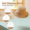 Acrylic Hat Stand Wig Display Holder Clear Domed Baseball Cap Holder with Pedestal Tabletop Organizer Baseball Cap Storage Rack