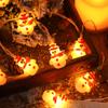 Christmas LED Light String Santa Claus Snowman Xmas Tree Hanging Ornaments Navidad Decoration For Home New Year Gift