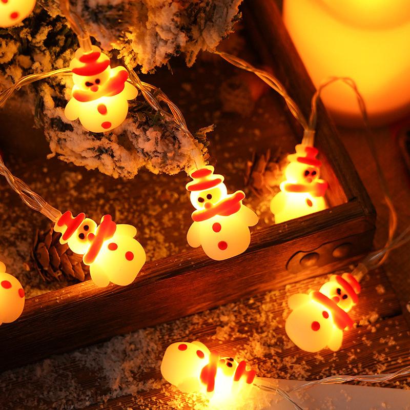 Christmas LED Light String Santa Claus Snowman Xmas Tree Hanging Ornaments Navidad Decoration For Home New Year Gift