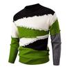 Men's Trendy Round Neck Colorblocked Sweater Men's Pullover Bottoming Sweater
