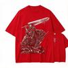 Berserk Guts Print Unisex Loose Short Sleeve Harajuku Style Graphic Women And Men T-shirt