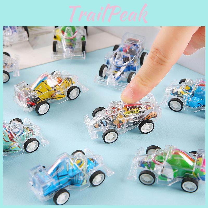 Mini Inertial Simulation Transparent Double Layer Graffiti Car Toy Children
