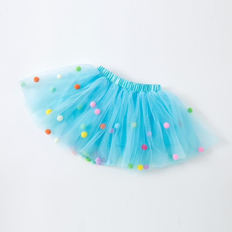 Skirt Girl Princess Party Skirt Hair Hoop Set Kids Girls Tutu Skirt Fluffy Mini Rainbow Dot Skirt