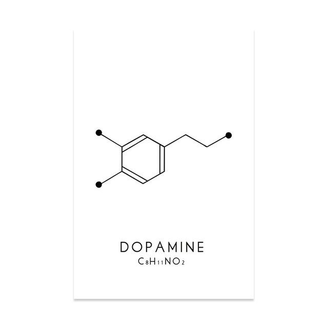

Молекула химическая дофамин серотонин молекулярная формула химия наука настенная живопись на холсте декоративный постер для гостиной 21x30 No Frame