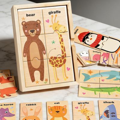 Safe & Durable Wooden Puzzles - Large, Easy-to-Grip Pieces with a Storage Box, Perfect for Little Hands and Minds
