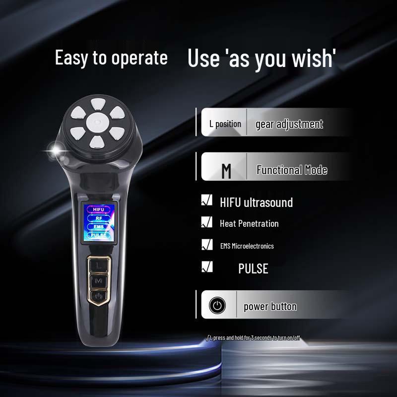 Portable 4-in-1 Ultrasonic Heating Facial Rejuvenation Device