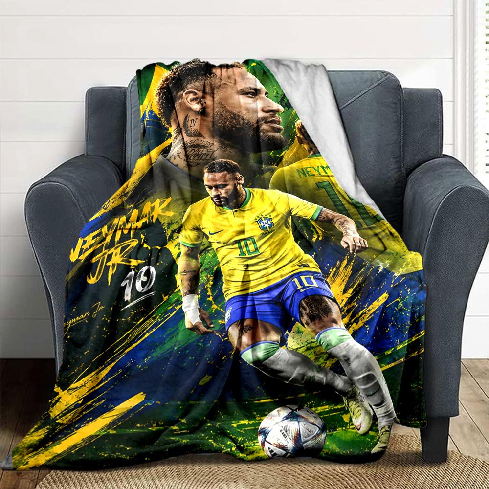 1pc Neymar10 Blanket, Gift, for Men and Women, Soft Blanket, Good for Sofa Bed Couch Travel, Lightweight Flannel Blanket