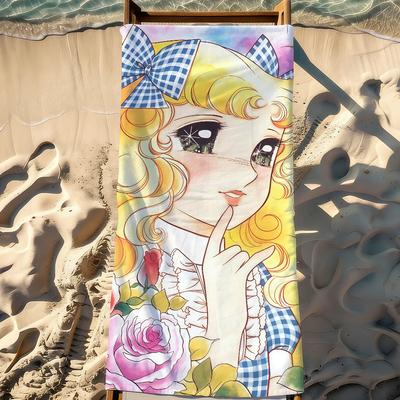 Dessin animé C-Candy Bonbon Kawaii Serviette Sport Séchage Rapide Équipement de Voyage Camping Anti-sable Doux Léger Grande Serviette de Plage