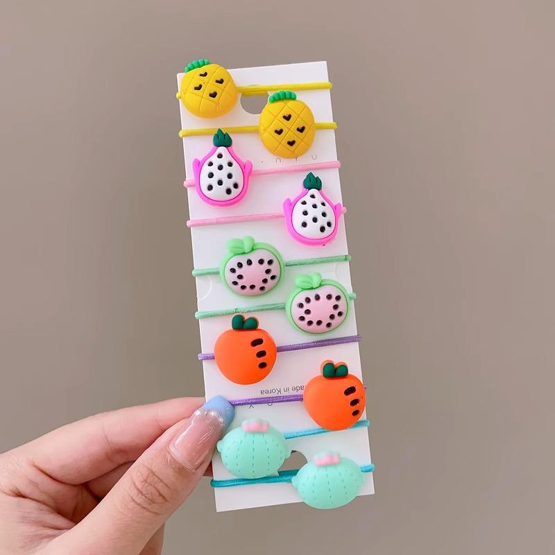 10-30PCS/Set, Cute Cartoon Animals, Hair Bands, Girls, Elastic Rubber Band, Headwear, Hair Accessories