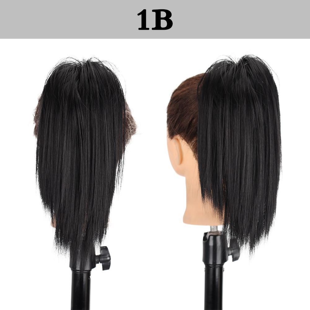 LISI HAIR Synthetic Claw Clip In Ponytail Extension Short Straight Hair Natural Looking For Elegant Women Daily Cosplay Use