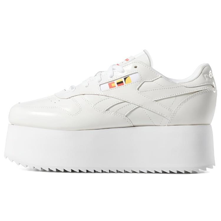 (WMNS) Gigi Hadid x Reebok Classic Leather Triple Thick Sole Casual Skateboarding Shoes White Women s DV4110 EU 39
