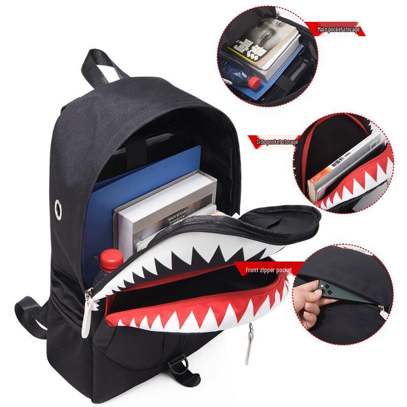 DC.meilun Luminous Shark USB Backpack