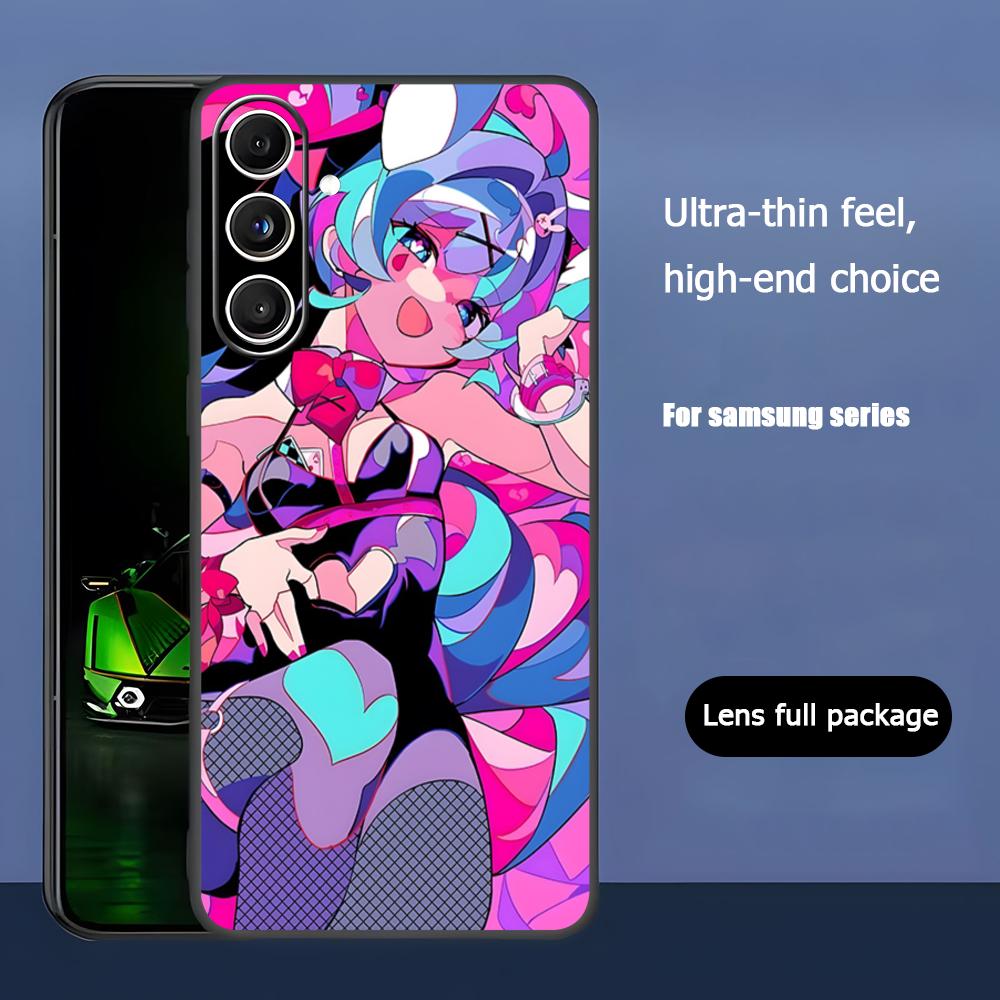Hatsun M-MikuES Hot Anime Cool Phone Case For Samsung Galaxy S25 S24 S23 S22 S21 S20 Plus Ultra Note20 Soft Black
