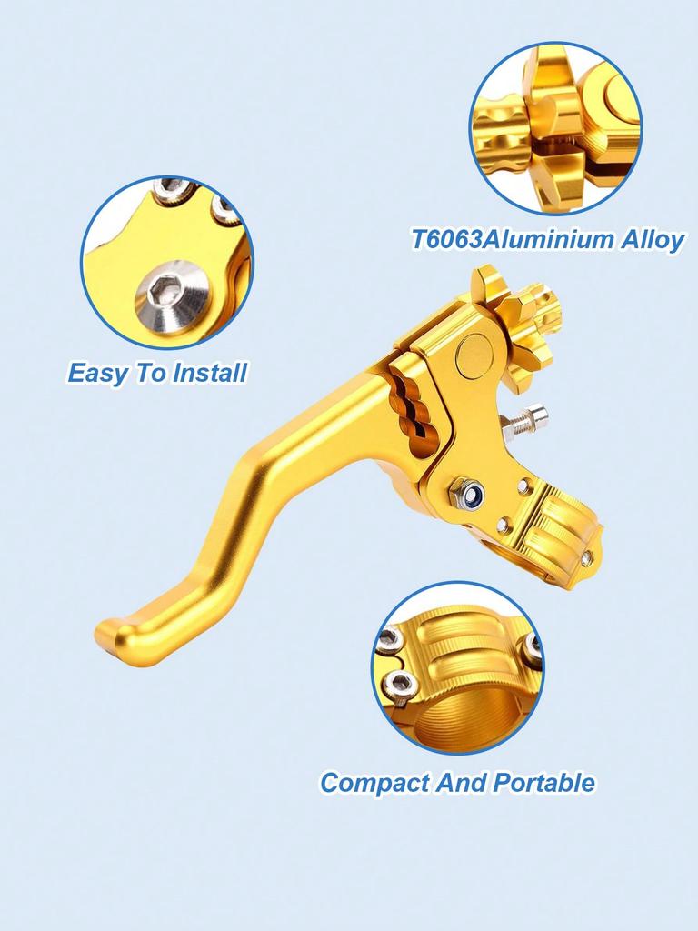 1Pc Universal Motorcycle Clutch Lever - One-Finger/Two-Finger Operation, Compatible with Off-Road, Street & Sport Bikes