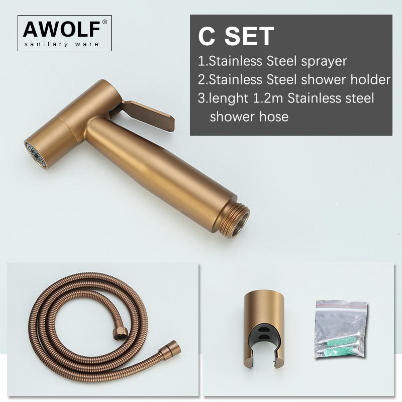 Handheld Toilet Bidet Sprayer Head Brushed