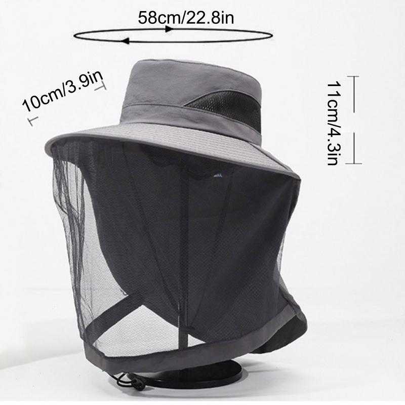 Fishing Sun Hat Gnat Netting Hat With Veil Mesh Protective Headwear With Full Coverage Outdoor Gear For Beekeeping