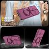 Magnetic Metal Ring Stand Armor Case For VIVO Y31 5G Y21d Slide Push Window Lens Protection TPU Frame Hard Plastic Phone Cover