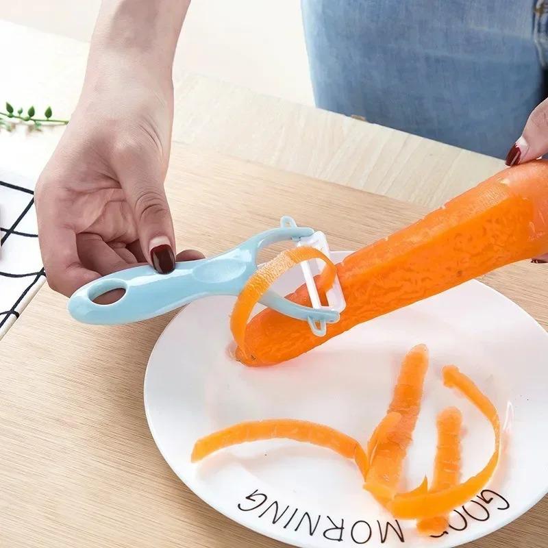 2 ks Kuchyňské náčiní Domácí škrabka Kuchyňské pomůcky Nůž na loupání Multifunkční Meloun Keramický Nůž na loupání Domácí škrabka