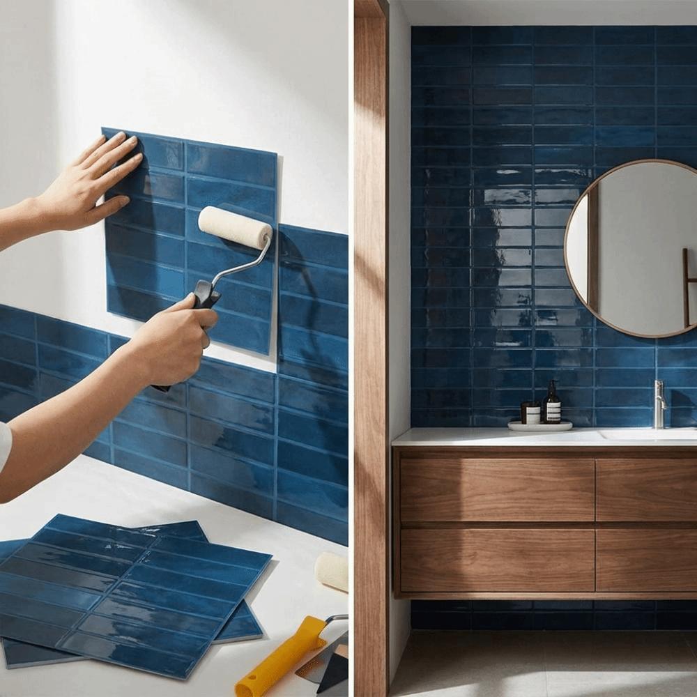 Three-Dimensional Layered Self-adhesive wallpaper Waterproof Wall Stickers RV Interior Decoration