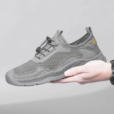 Men Sneakers Mesh Breathable Man Grey Running Tennis Shoe Comfortable Outdoor Sports Shoes for Men Casual Shoes Tenis Masculino