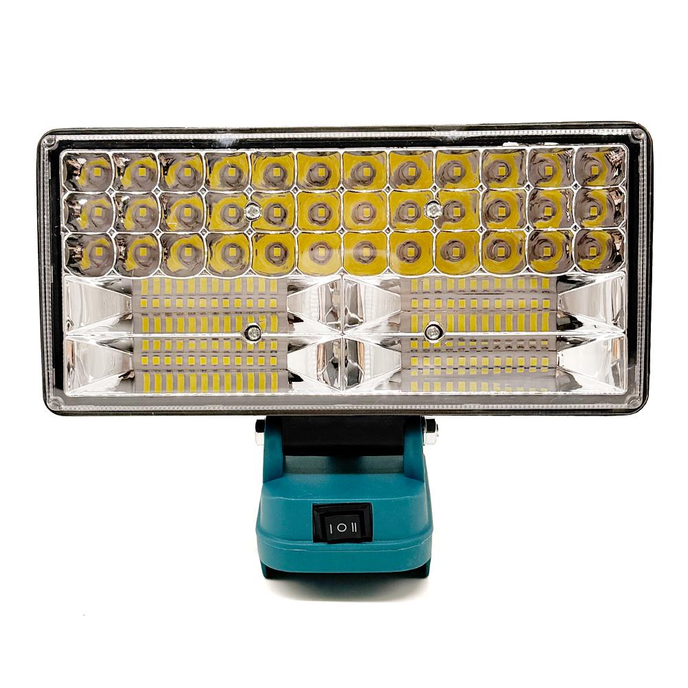 Cordless LED Work Light for Makita 18V Li-ion Battery FloodLight With 1 USB Portable LED Flashlight for Construction Work Light