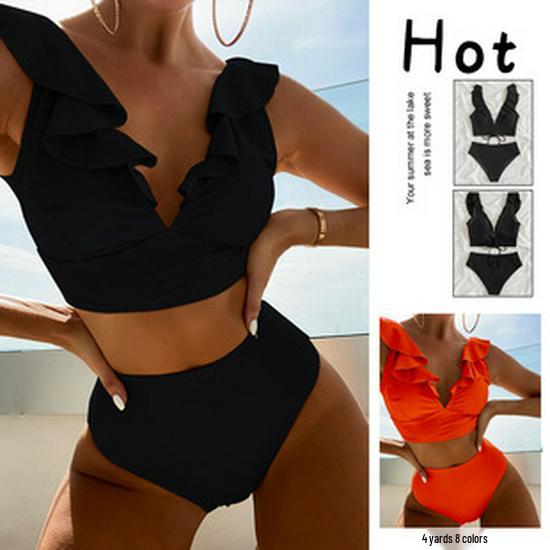 European & American Lace-Up Halter Bikini Top - Women's Beach & Hot Spring Swimwear 2025