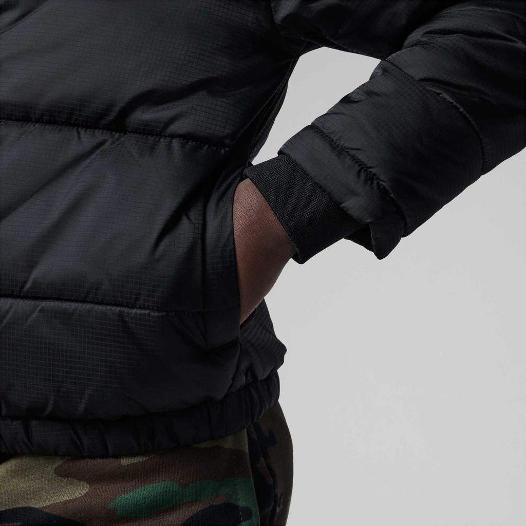 Jordan Fleece Hooded Long Sleeve Kids Tops Black DC0037-010