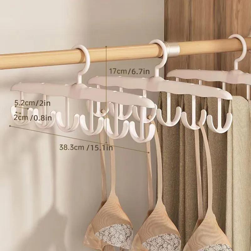

3PCS Wavy Clothes Hanger, Household Student Multi-Functional Hook, Drying Strap, Seamless Clothes Rack розовый
