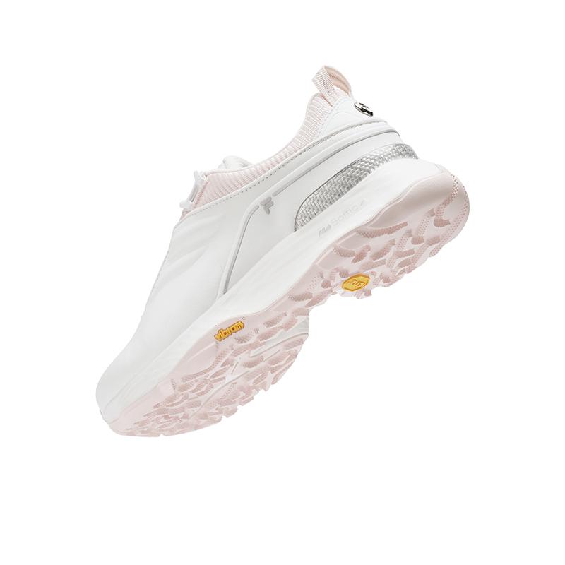 Fila GF Velocity Sport Minimalist Slip-On Durable Low-Top Golf Shoes Women Sneaker Bright-White Water-Rose-Pink A12W431702FBR