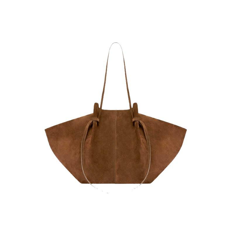 Womens Suede Leather Crossbody Handbag: Autumn/Winter Large Capacity Shoulder Bag with Wings