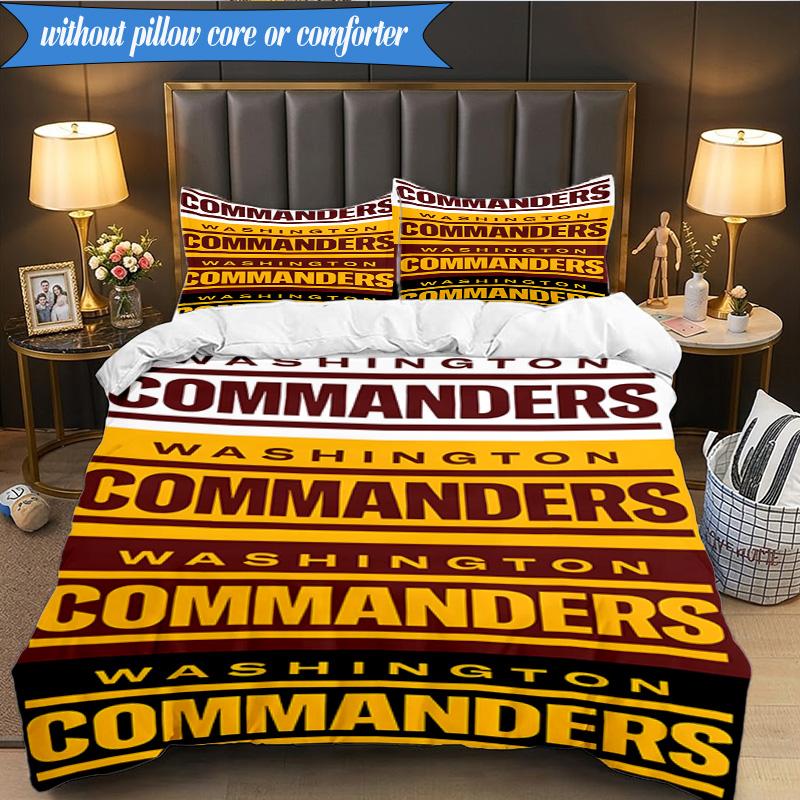Washington Commanders Map 3pcs Bedding,Including 1pc Duvet Cover And 2pcs Pillowcases Perfect for Christmas,Ideal for Bedroom, Dormitory