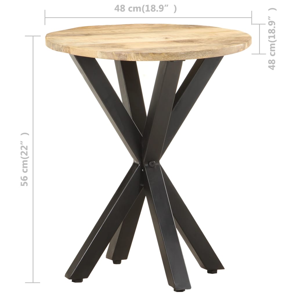 Side Table 48 X 48 X 56 Cm Solid Mango Wood