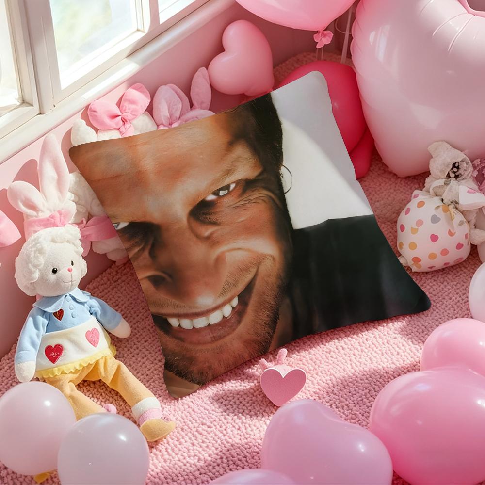 Album Cover A-Aphex T-Twin Cushion Cover Pattern Printed Pillowcase for Living Room Sofa Cushion Cover & Bedroom Decor