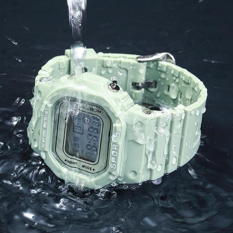 Trendy Influencer Sport LED Waterproof Watch for Students