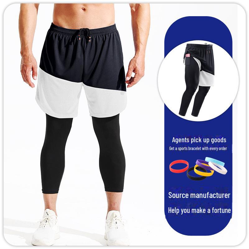 

Мужские быстросохнущие баскетбольные брюки и шорты Four Seasons 2 в 1 XXXL чёрный