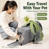 Spacious Expandable Pet Backpack Carrier with Dual Shoulder Straps Top Handle All-Season Design for Comfortable Travel