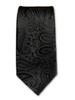 [BUBU Ohana] Large Necktie, 6cm Blade Width, Black, Formal, Solid Color, Narrow Tie, for Weddings, Funerals, Business, Office, Work, Men's, Smart,