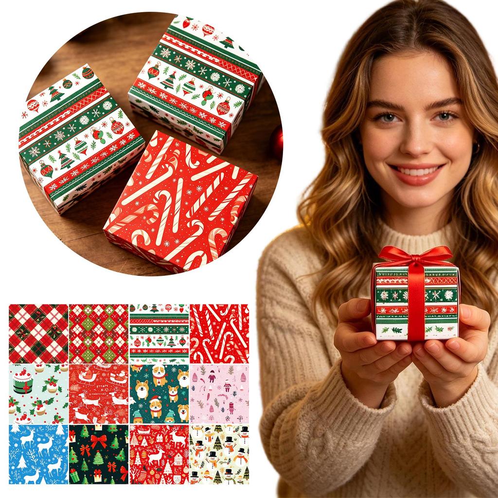 12 Sheets Christmas for Holiday DIY Projects and Scrapbooking