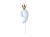 PartyDeco Birthday Candle Number 9 Blue 9.5cm
